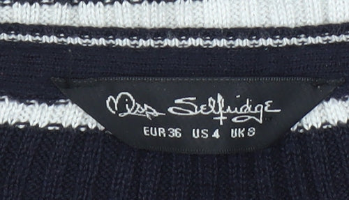 Miss Selfridge Women's Striped T-Shirt, Size 8