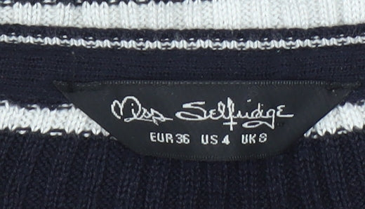 Miss Selfridge Women's Striped T-Shirt, Size 8