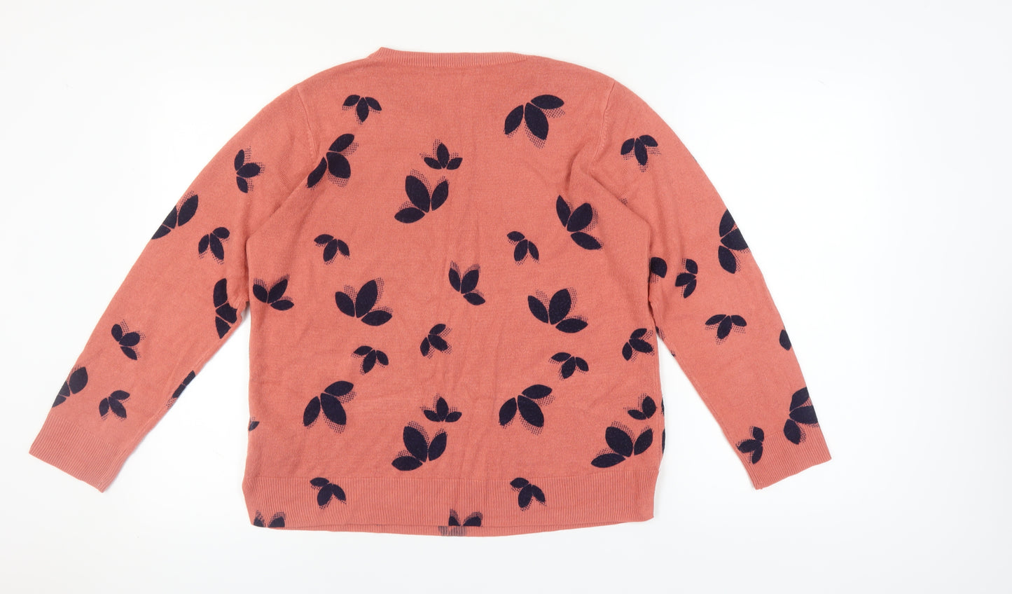 Marks and Spencer Women's Pink Floral Jumper Size 18