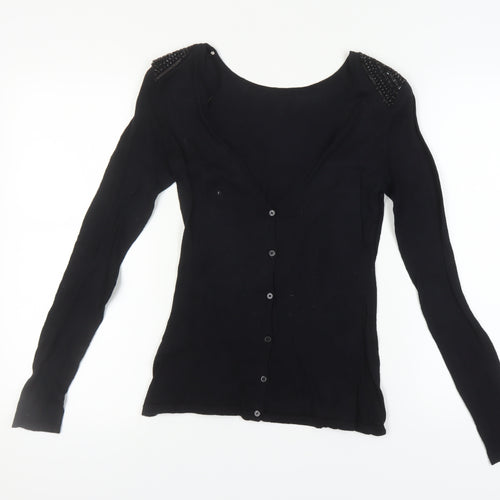 Ted Baker Women's Black Cardigan XS Beaded Slim Fit