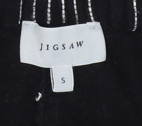 Jigsaw Women's Black Striped Paperbag Shorts S