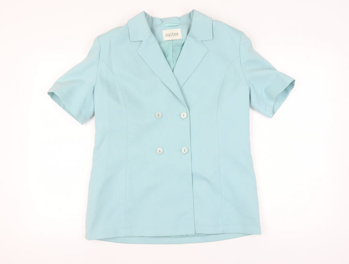 Eastex Women's Blue Blazer, Size 12, Short Sleeve