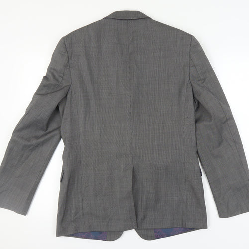 Ted Baker Men's Grey Wool Blazer, 38R, Formal Jacket
