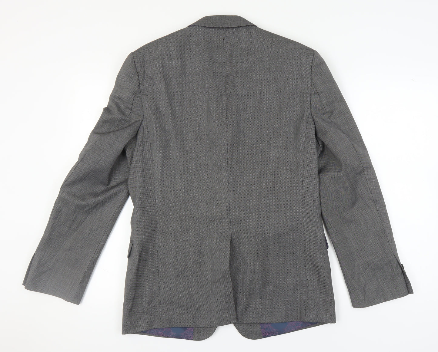 Ted Baker Men's Grey Wool Blazer, 38R, Formal Jacket