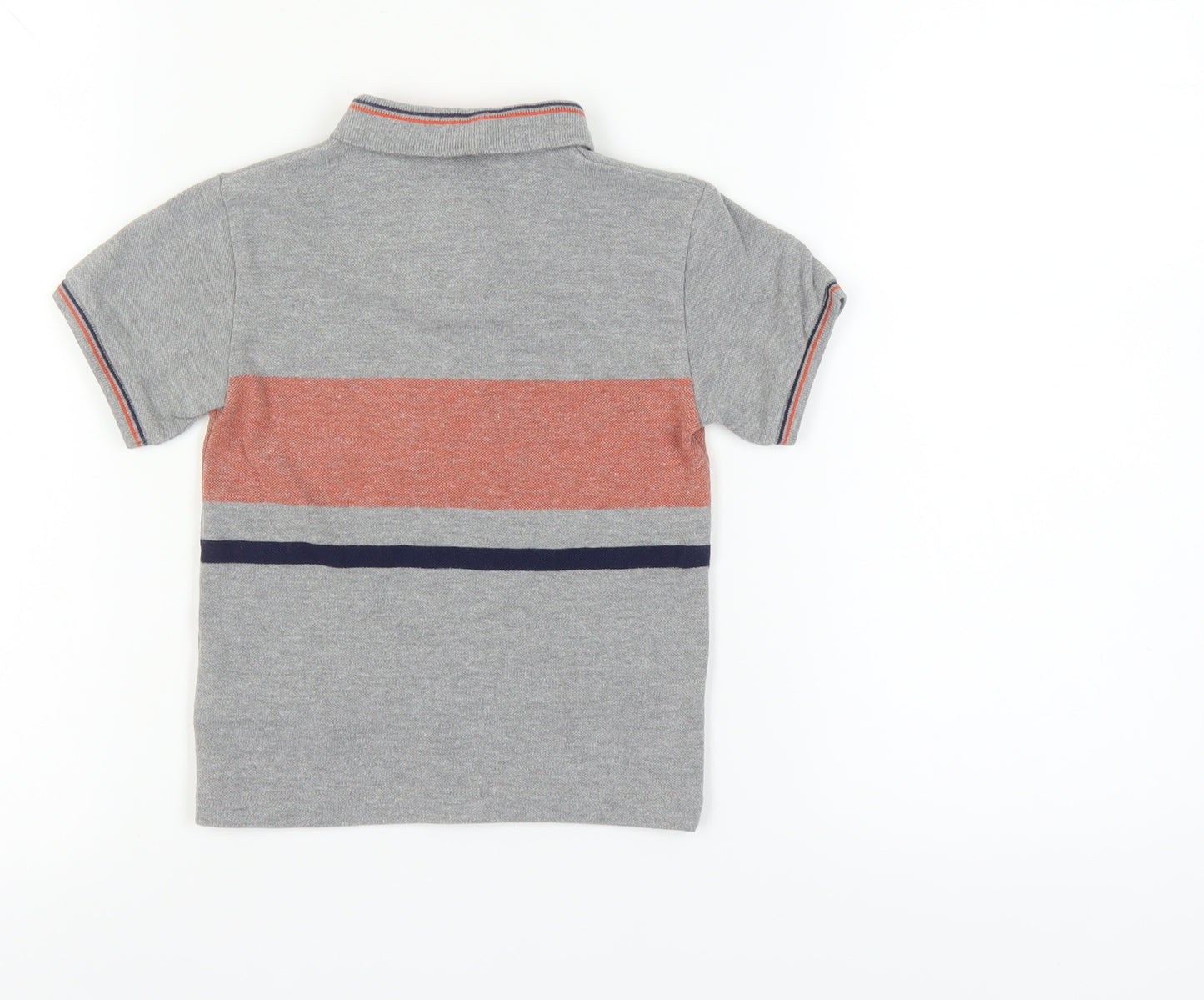 Jasper Conran Boys Grey Polo Shirt, Colourblock, 4-5 Years