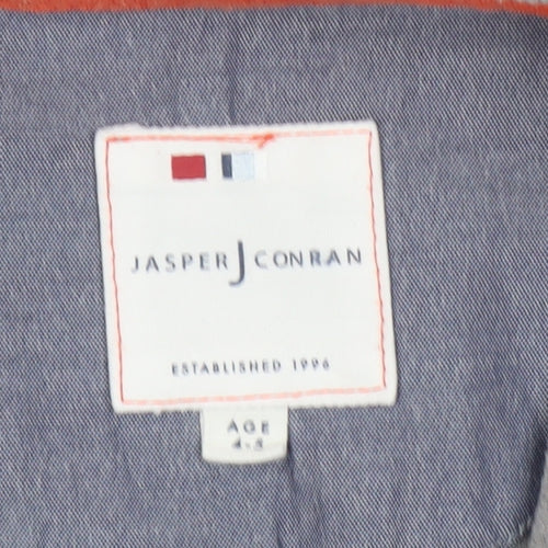 Jasper Conran Boys Grey Polo Shirt, Colourblock, 4-5 Years