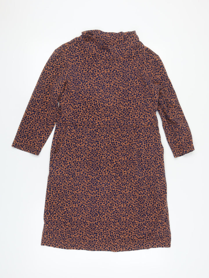 White Stuff Women's Brown Shift Dress Size 12
