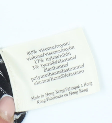 Laura Ashley Women's Black Striped Pullover Jumper Size 12