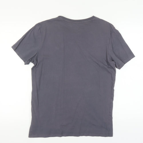 Jack & Jones Men's Grey T-Shirt, L, Short Sleeve