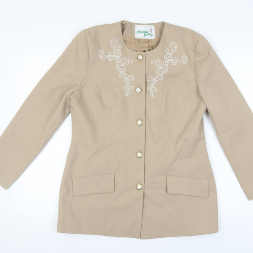 Heather Valley Women's Beige Suit Jacket Size 14