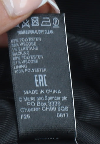 Marks and Spencer Women's Brown Long Check Coat Size 14