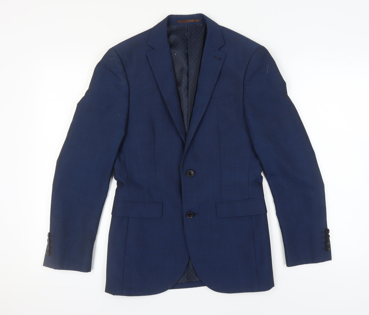 Next Men's Slim Fit Blue Suit Jacket, 34 Short