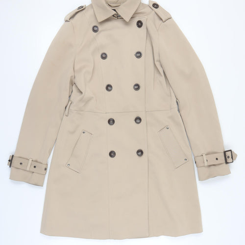 Warehouse Women's Beige Trench Coat Size 14