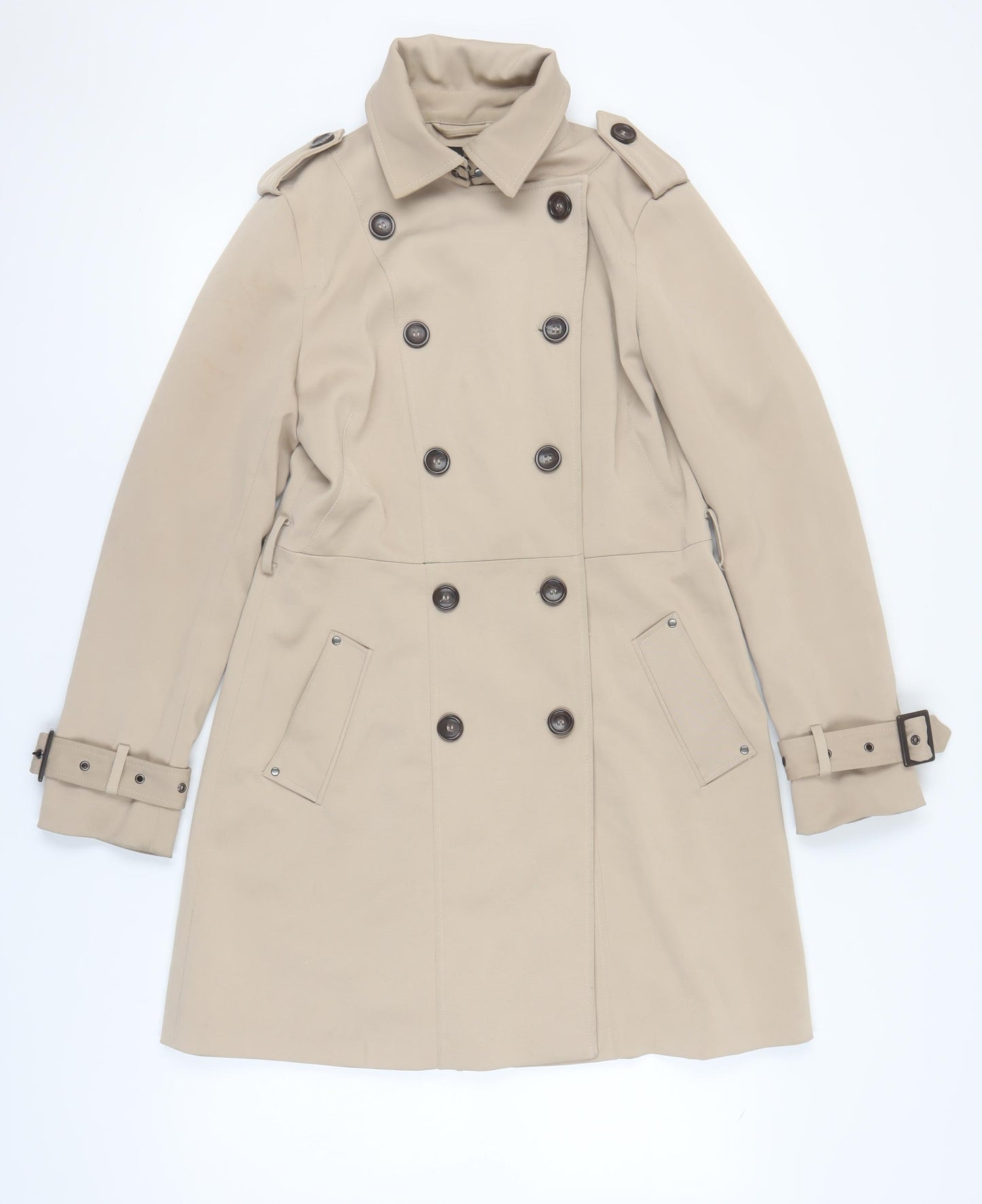 Warehouse Women's Beige Trench Coat Size 14