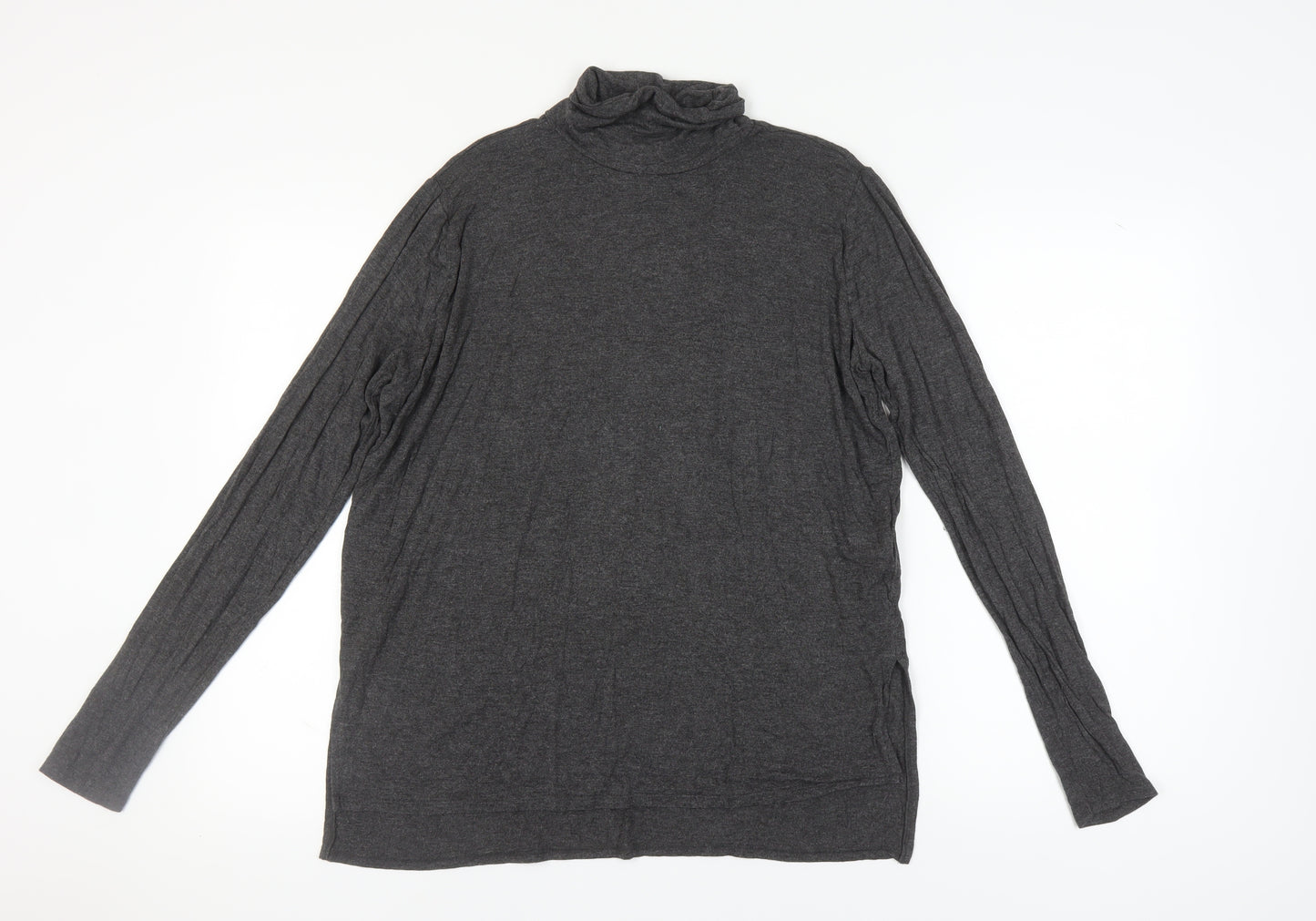 Abercrombie & Fitch Women's Grey Roll Neck Top M