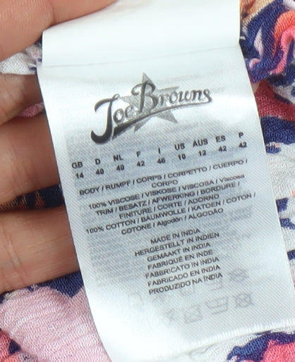 Joe Browns Women's Multicoloured Floral Tunic Blouse Size 14