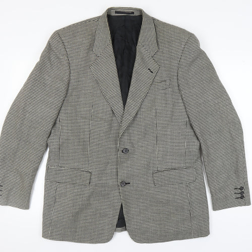 Debenhams Men's Grey Check Wool Blazer 42 Long