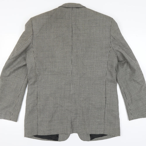 Debenhams Men's Grey Check Wool Blazer 42 Long