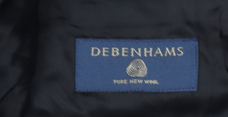 Debenhams Men's Grey Check Wool Blazer 42 Long