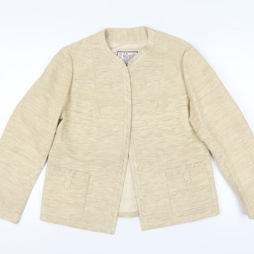 Johnson Dong Women’s Beige Blazer Size 14