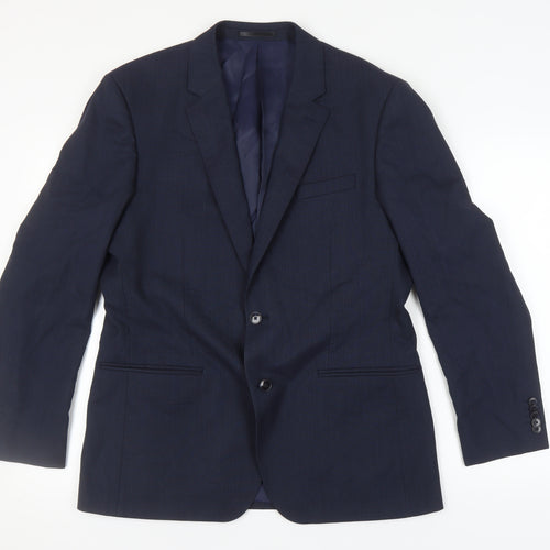 T.M.Lewin Men's Blue Slim Fit Blazer 41R