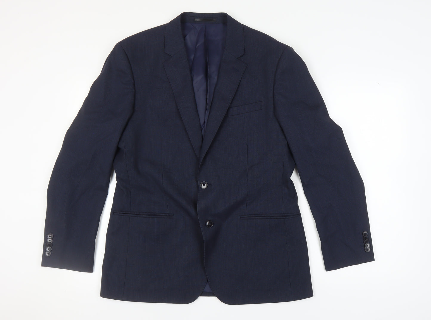T.M.Lewin Men's Blue Slim Fit Blazer 41R