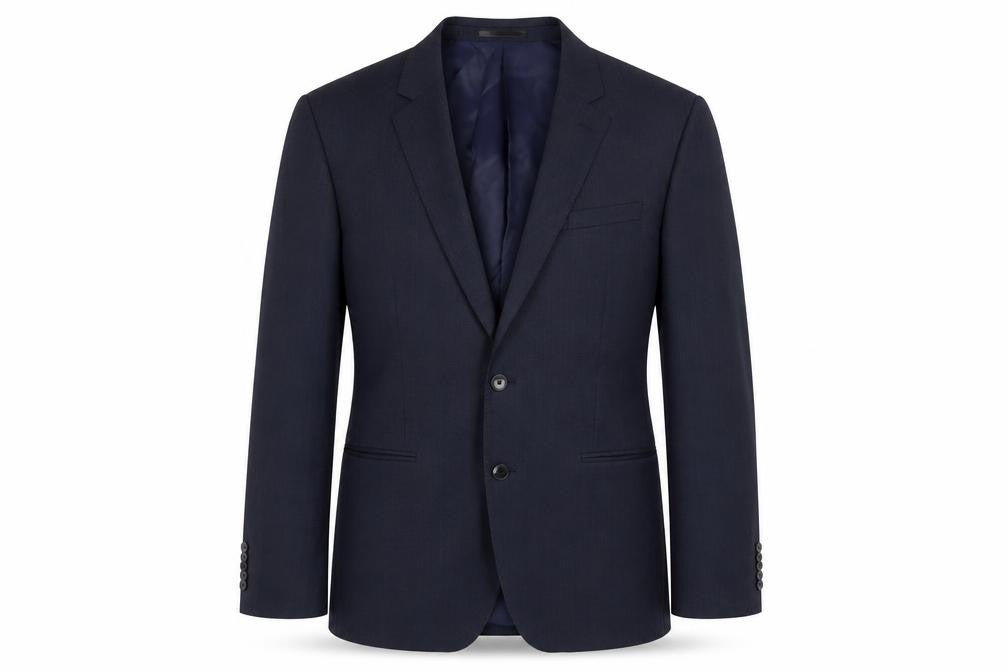 Front view of T.M.Lewin Men's Blue Slim Fit Blazer 41R