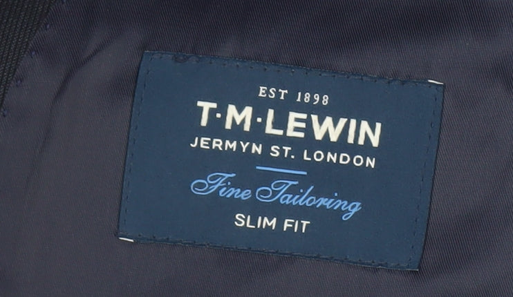 T.M.Lewin Men's Blue Slim Fit Blazer 41R