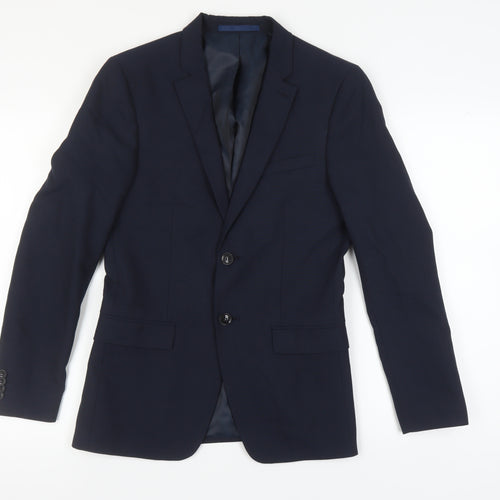 Topman Mens Blue Slim Blazer Jacket 34R