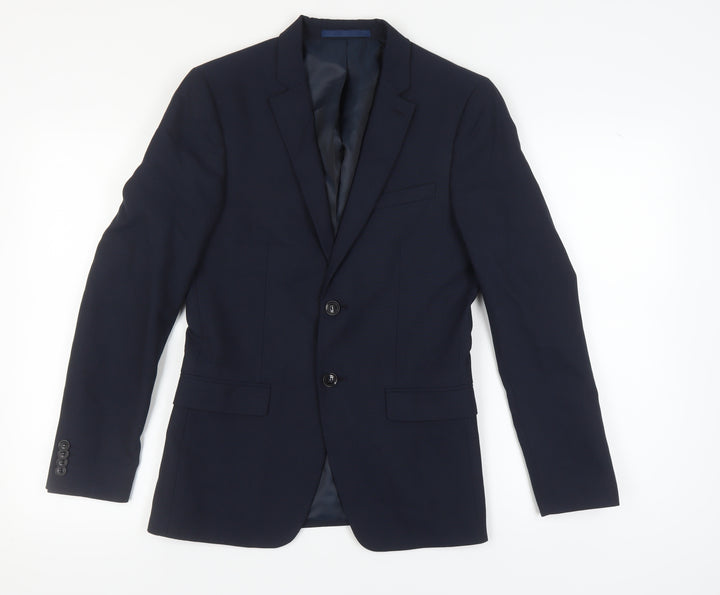 Topman Mens Blue Slim Blazer Jacket 34R
