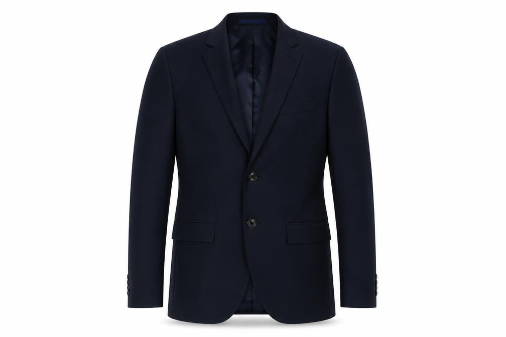 Front view of Topman men’s blue slim blazer jacket 34r