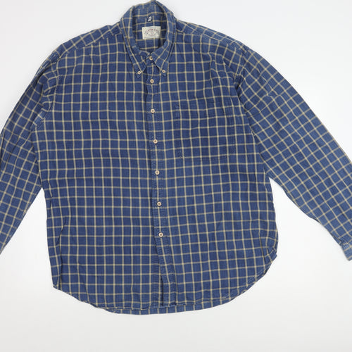 Armani Jeans Men’s XL Blue Check Shirt Button-Up