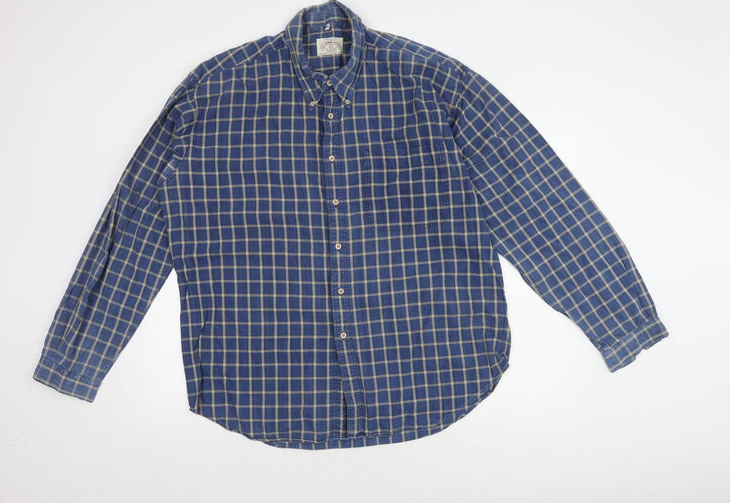 Armani Jeans Men’s XL Blue Check Shirt Button-Up