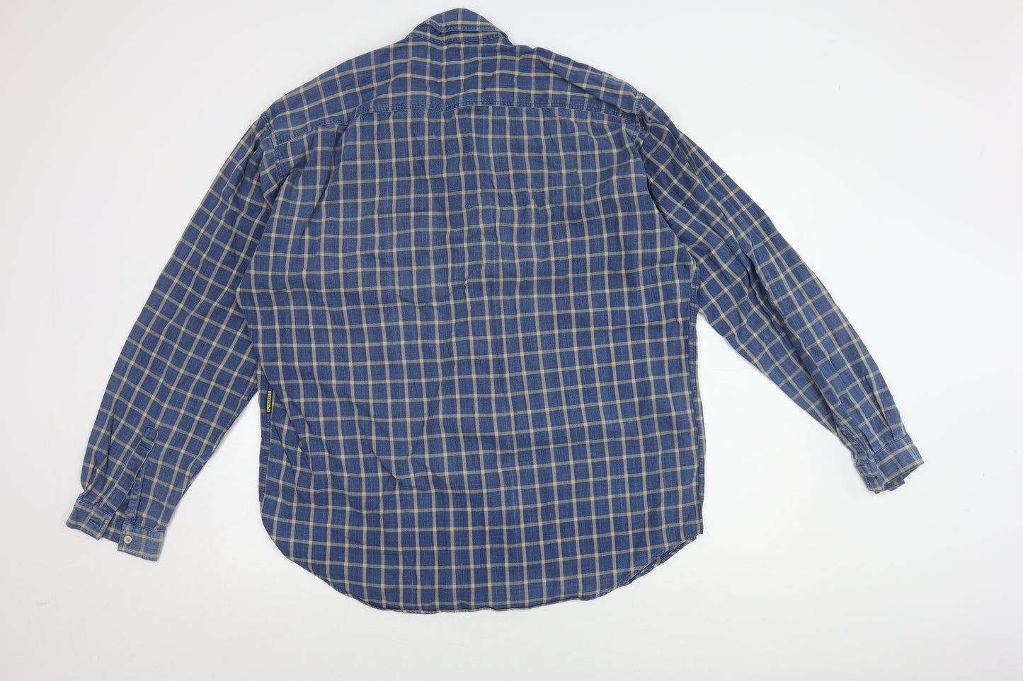 Armani Jeans Men’s XL Blue Check Shirt Button-Up