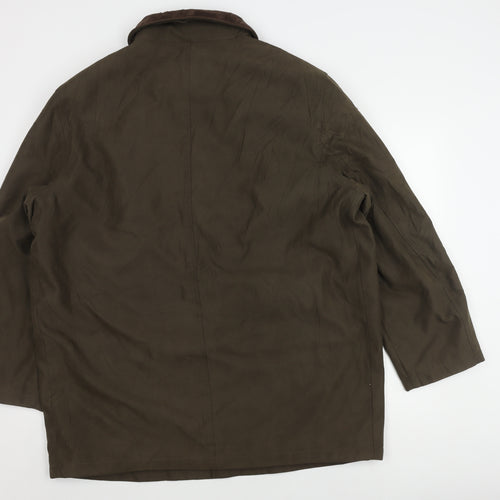 Arrow Men's XXL Green Overcoat Lined Button Coat