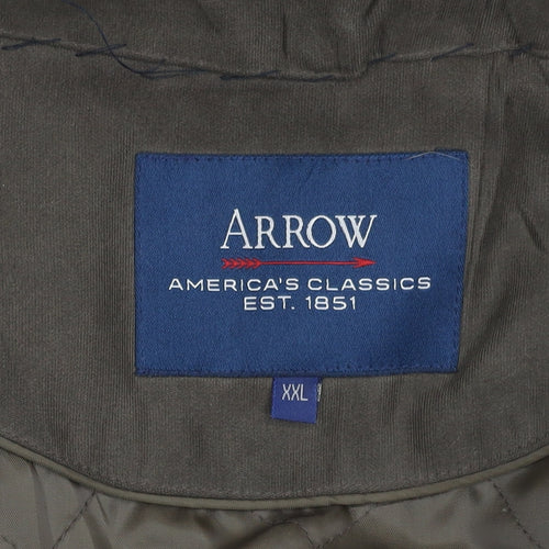 Arrow Men's XXL Green Overcoat Lined Button Coat
