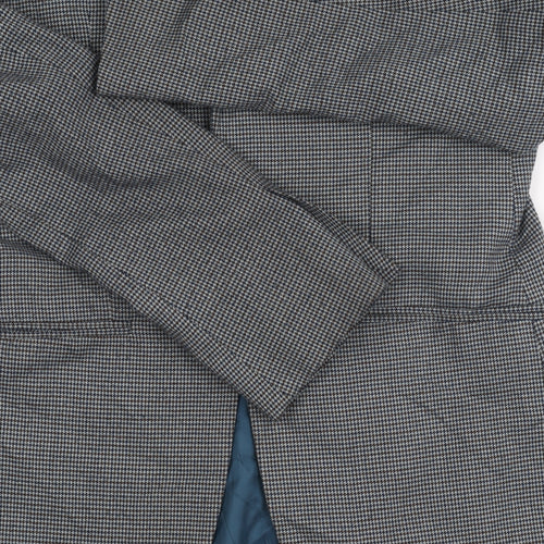 Topman Men's Grey Check Suit Jacket Size 34