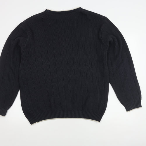 Fred Perry Men's Black Pullover Jumper XL