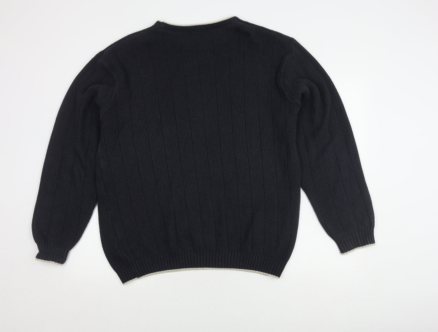 Fred Perry Men's Black Pullover Jumper XL