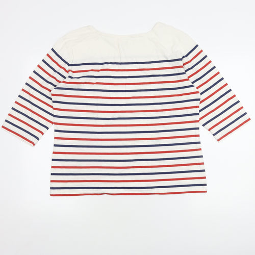 Seasalt Women's Multicoloured Striped T-Shirt, Size 16