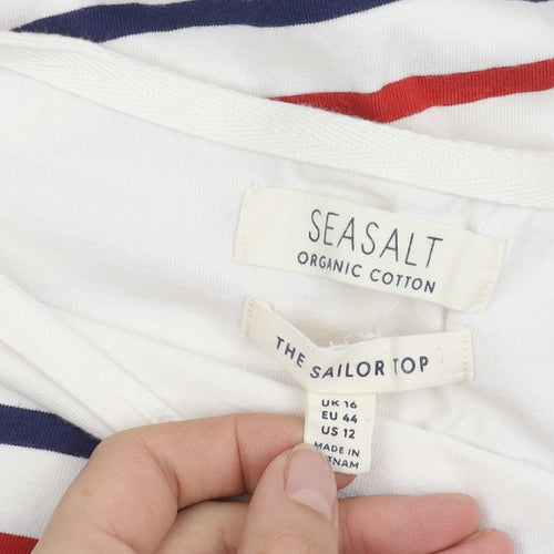 Seasalt Women's Multicoloured Striped T-Shirt, Size 16