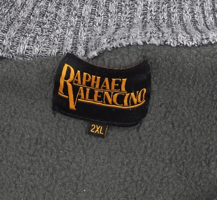 Raphael Valencino Men's Grey 2XL Full Zip Jumper
