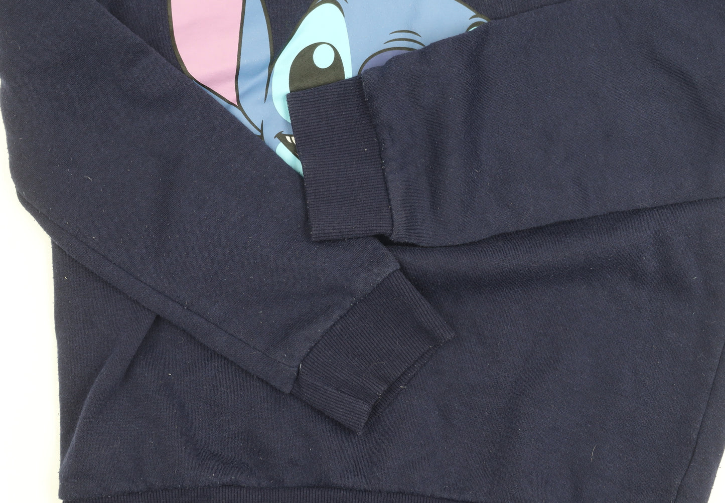 Disney Women's Blue Stitch Sweatshirt 2XS Pullover