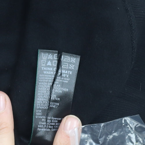 Marks and Spencer Women's Black M Embroidered Jumper