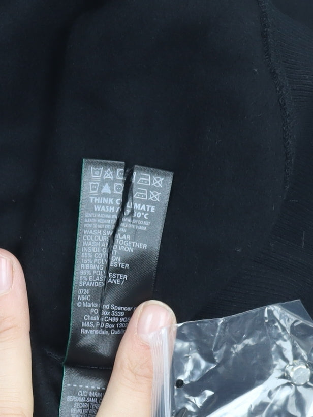 Marks and Spencer Women's Black M Embroidered Jumper