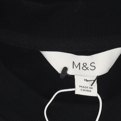 Marks and Spencer Women's Black M Embroidered Jumper