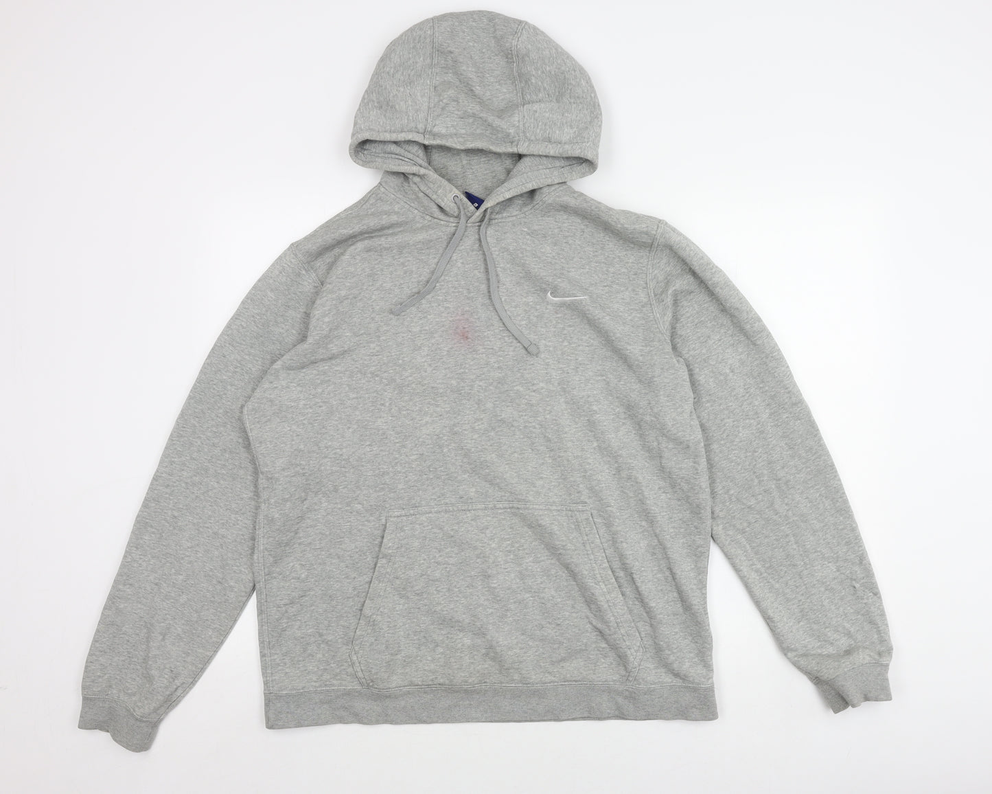 Nike Men's Grey Hoodie L - Logo, Pullover, Hooded, Casual
