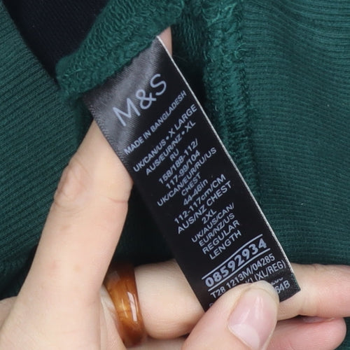 Marks and Spencer Unisex Green XL Sweatshirt