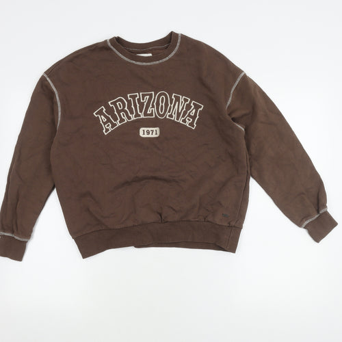 Pull&Bear Teens Brown Pullover Sweatshirt XS