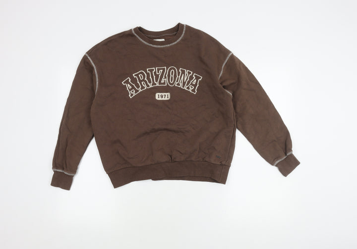Pull&Bear Teens Brown Pullover Sweatshirt XS